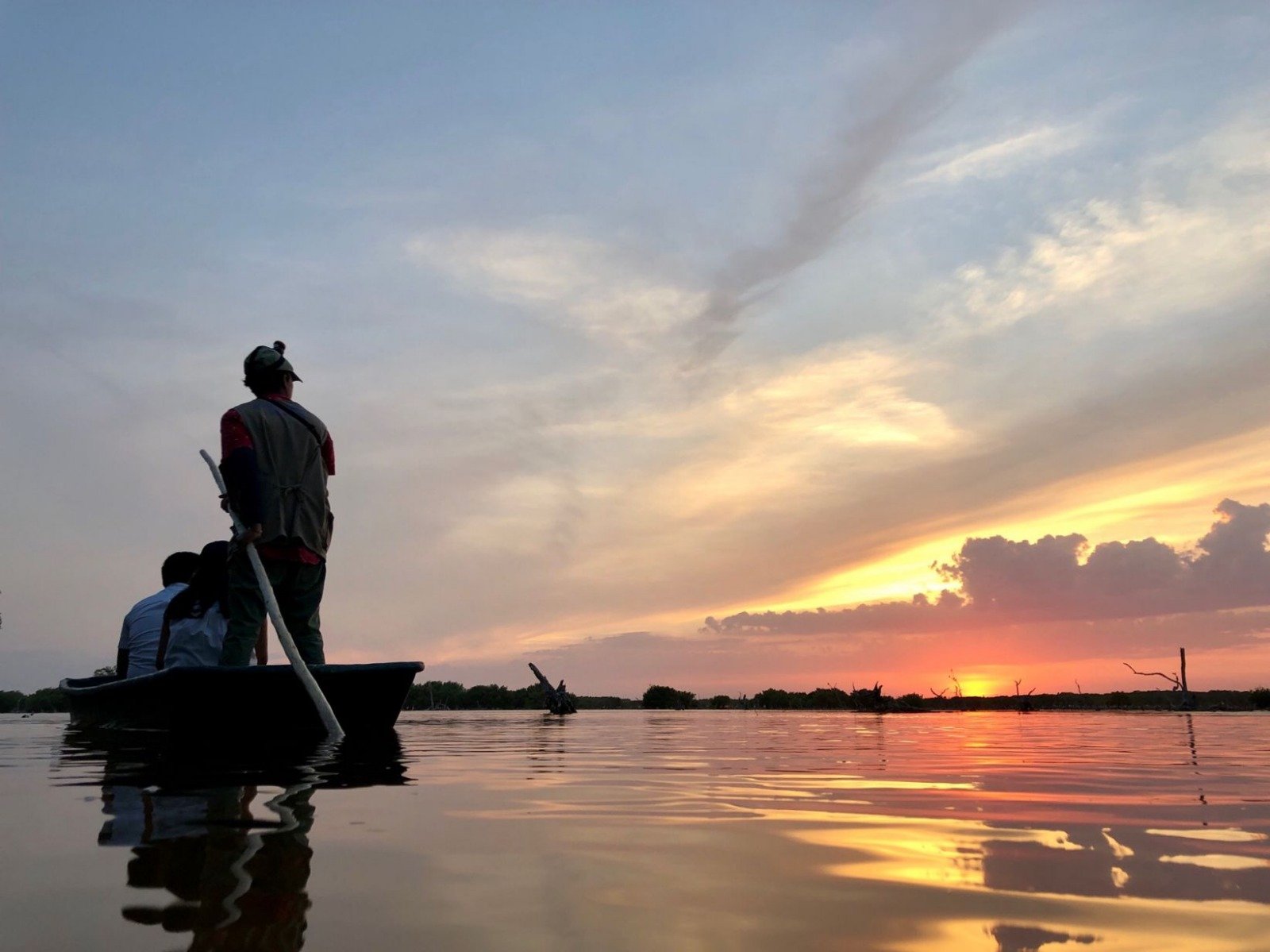 Paseo por los manglares de Sisal al atardecer